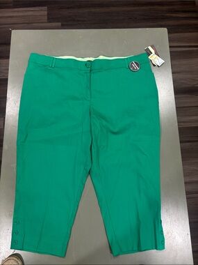 NWT….Women’s Green Cropped Dress Pants